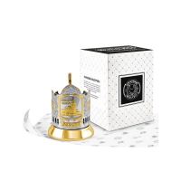 Кольчугинский мельхиор Подстаканник никелированный с позолотой Кольчугинский мельхиор Подстаканник никелированный с позолотой